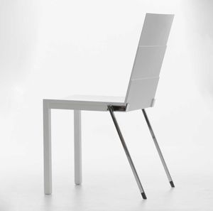 silla de visita moderna / apilable / de madera / de metal
