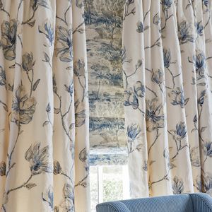 tela para cortinas / de flores / de algodón / de lino