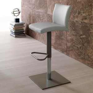 silla de bar moderna / tapizada / giratoria / ajustable en altura
