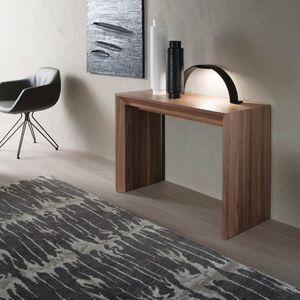 consola moderna / de madera / de aluminio / rectangular