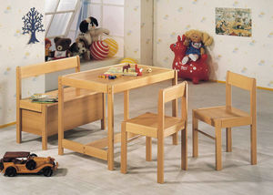banqueta moderna / de madera / infantil (unisex) / con respaldo