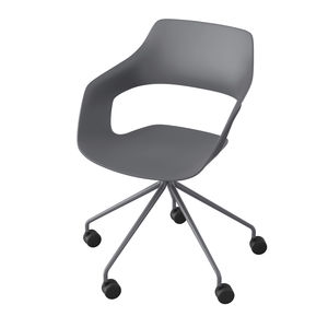 silla de visita moderna / de tela / con reposabrazos / tapizada