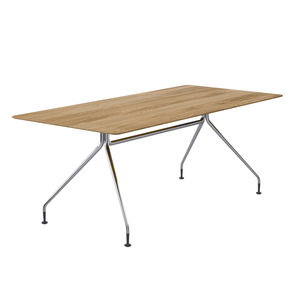 mesa de reuniones moderna / de madera / de metal / en MDF estratificado