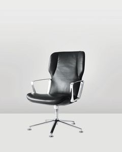silla de conferencia moderna / con ruedas / giratoria / con reposabrazos