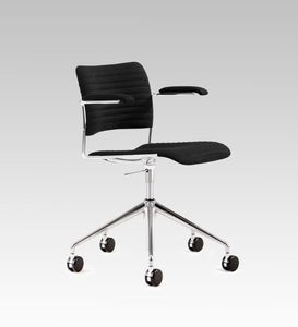 silla de oficina moderna / con reposabrazos / tapizada / con ruedas