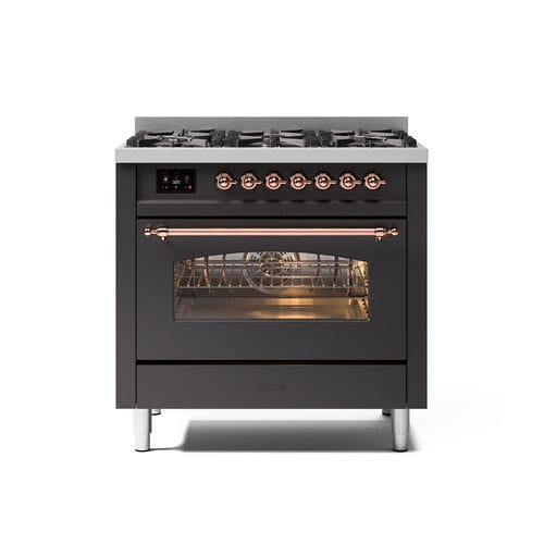 Cocina con horno de gas P36N ILVE eléctrica profesional 4 fuegos