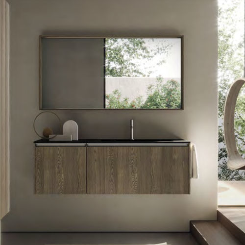 Mueble De Lavabo Suspendido SENSE 04 IDEAGROUP De Madera