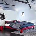cama doble / contemporáneos / con de madera con mesitas de noche integradas - AURONDE