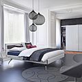 cama doble / contemporáneos / con de madera con mesitas de noche integradas - MATCH
