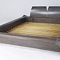 cama doble / de diseño original sin brazos - OAK FRAME