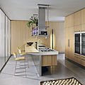 cocina contemporáneos / con islas / de chapada en madera - LIGNUM & LAPIS : COMPOSITION 2
