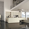 cocina contemporáneos / con islas / de modernas / de madera maciza - MOOD