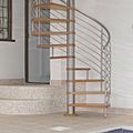 escalera de caracol / peldaño de madera / de caracol estructura metálica - GALAXY G555