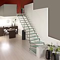 escalera en L / de techo / de cristal - EXCELLENCE : SWING LIGHT