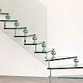 escalera en L / de techo / de cristal - EXCELLENCE : INFINITY SWING LIGHT