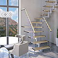 escalera en U / con zanca central / de para montar - UNIVERSAL MAXI