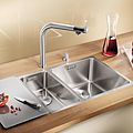 fregadero de 2 senos / de en acero inoxidable - BLANCOANDANO 340/180-IF
