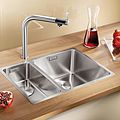 fregadero de 2 senos / de en acero inoxidable - ANDANO 340/180-IF