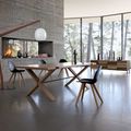 mesita de comedor / contemporáneos / de modernas / de madera maciza - LES CONTEMPORAINS : OXYMORE by Daniel Ezan