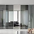 puerta deslizable / de aluminio / de doble hoja / de cristal - GDESIGNER