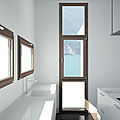 ventana abatible / de aluminio / de modernas / de doble vidrio - SK65