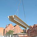 viga de hormigón armado / plana / en TT - H40