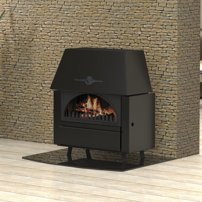 Chimenea de leña - RUSTIKAL - Alfa-Plam a.d. - contemporánea / hogar