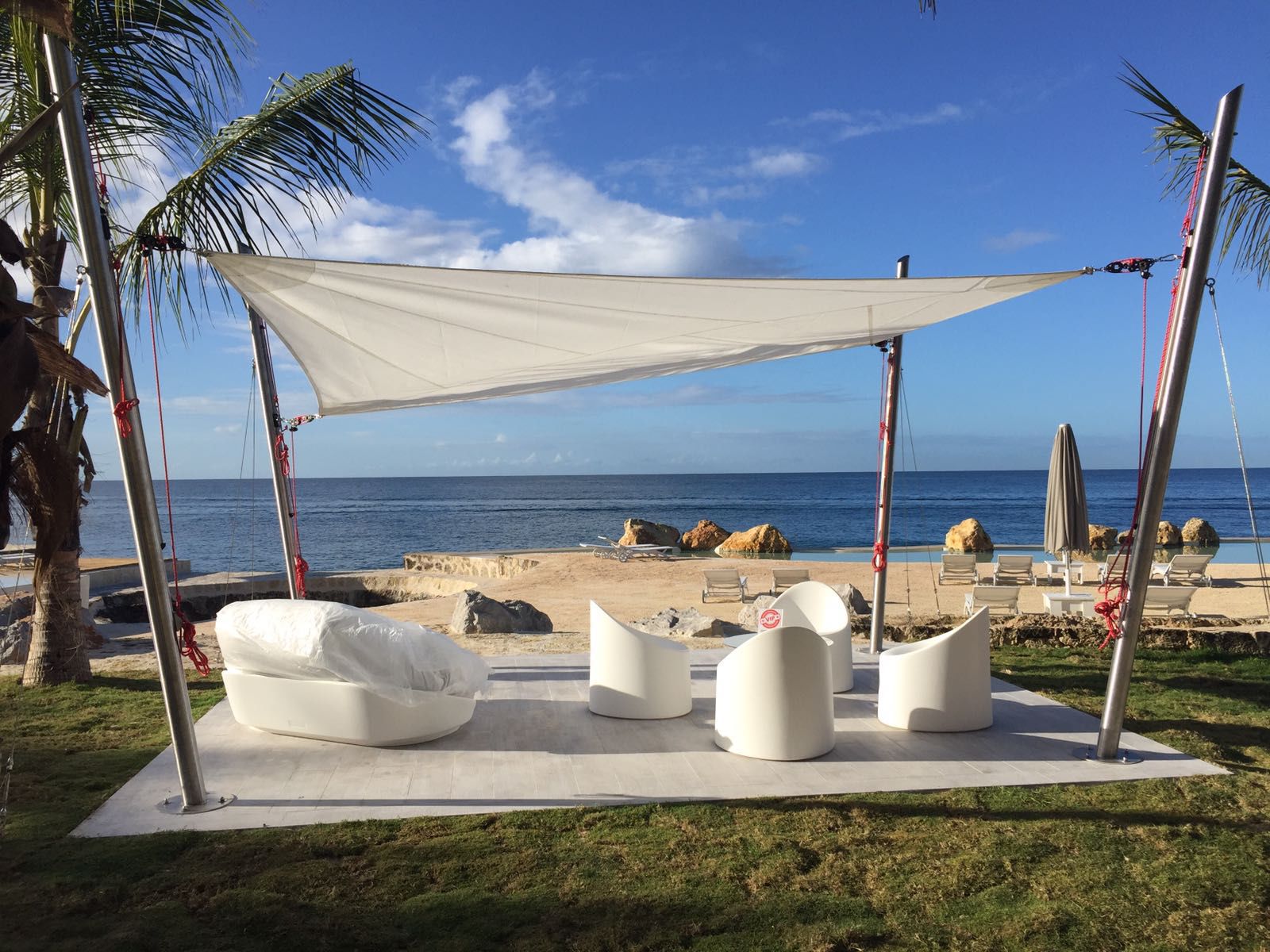 Toldo vela impermeable - SHADE SAIL SYSTEM - Proverbio Outdoor Design