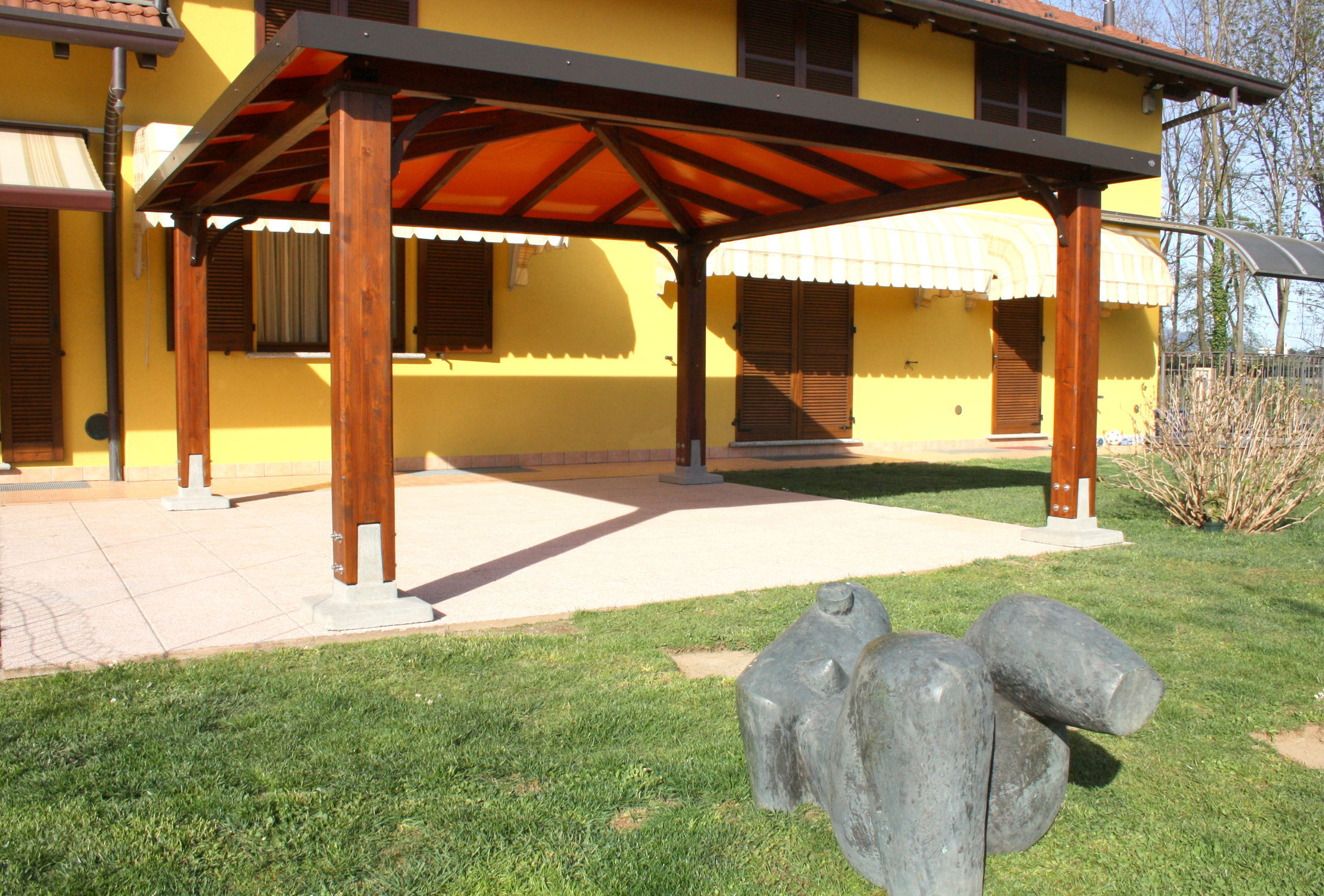 Cenador de madera - CLASSIC - Proverbio Outdoor Design - de techo de lona