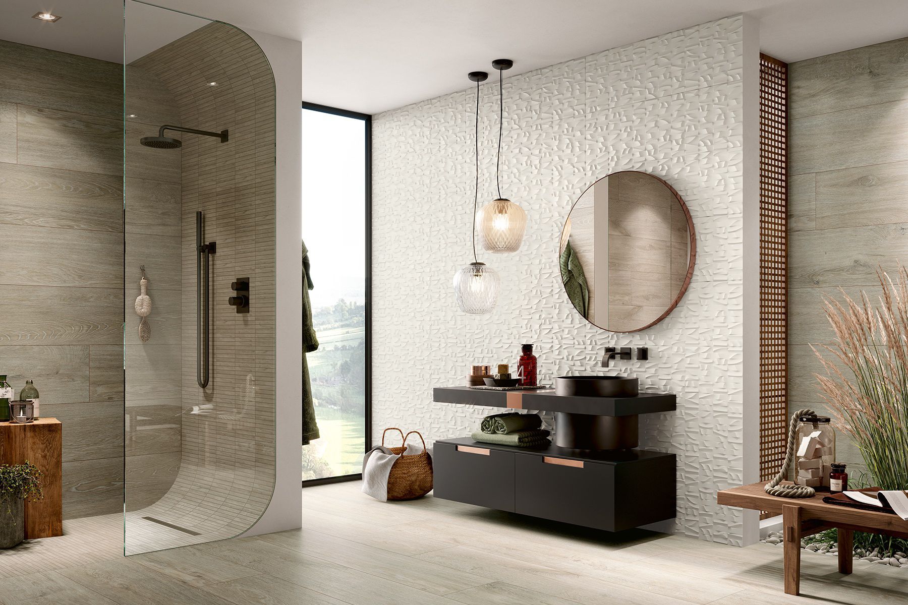 Baldosa de interior - MIX RELIEFS - revigres - de pared / de cerámica