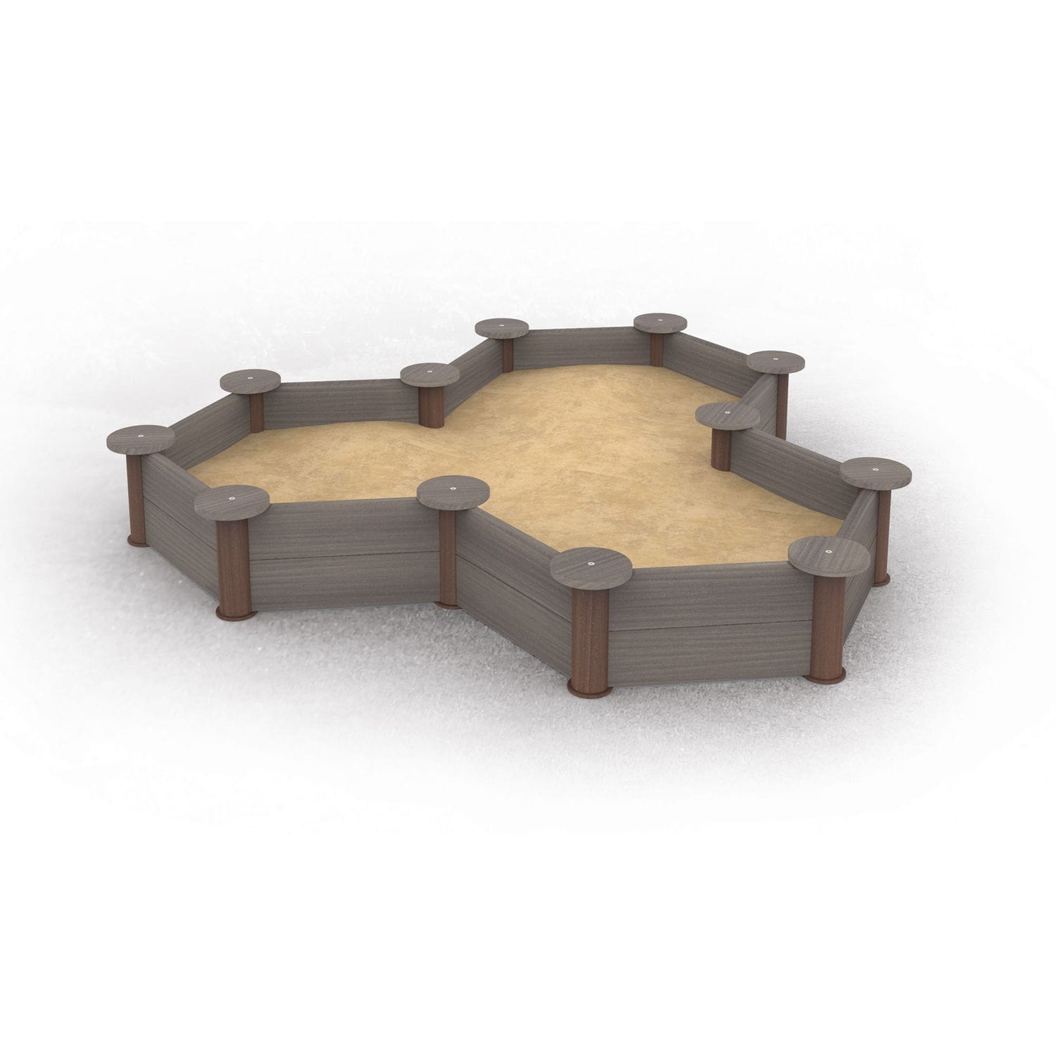 Cajón de arena para parque infantil megawood