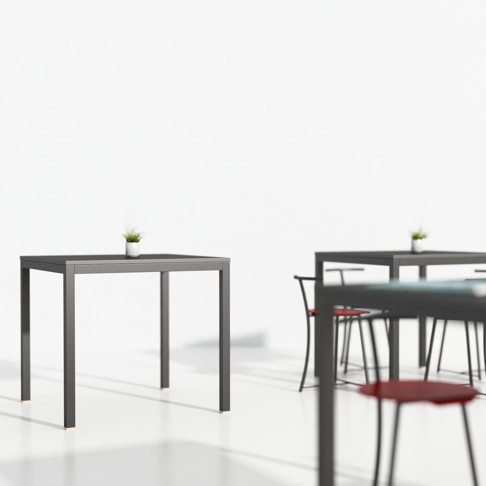 Mesa de comedor contemporánea - B_33 - Iduna S.A. - de metal / con base