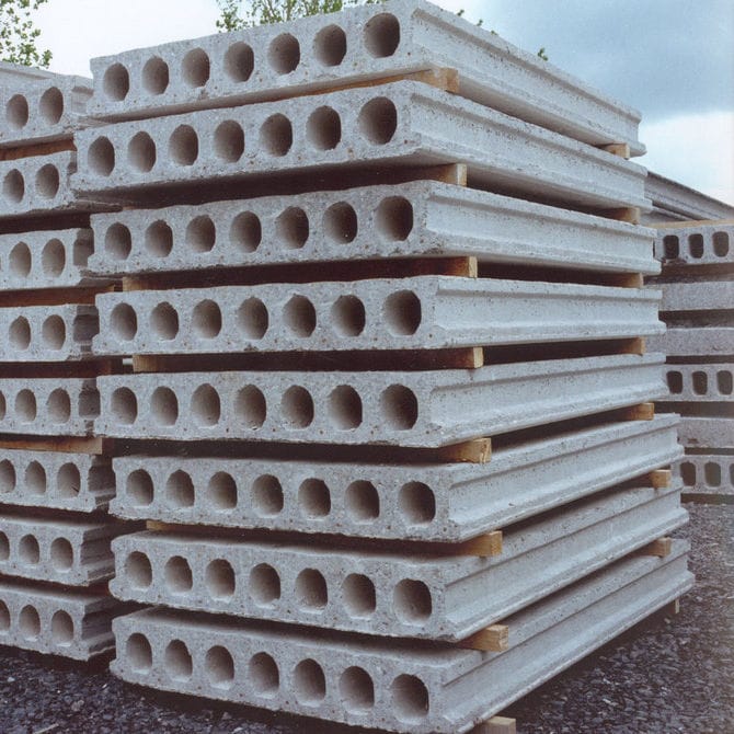 Losa prefabricada de pavimento de hormigón armado HOLLOWCORE concast para forjado / de Losa prefabricada de pavimento de hormigón armado HOLLOWCORE concast para forjado / de