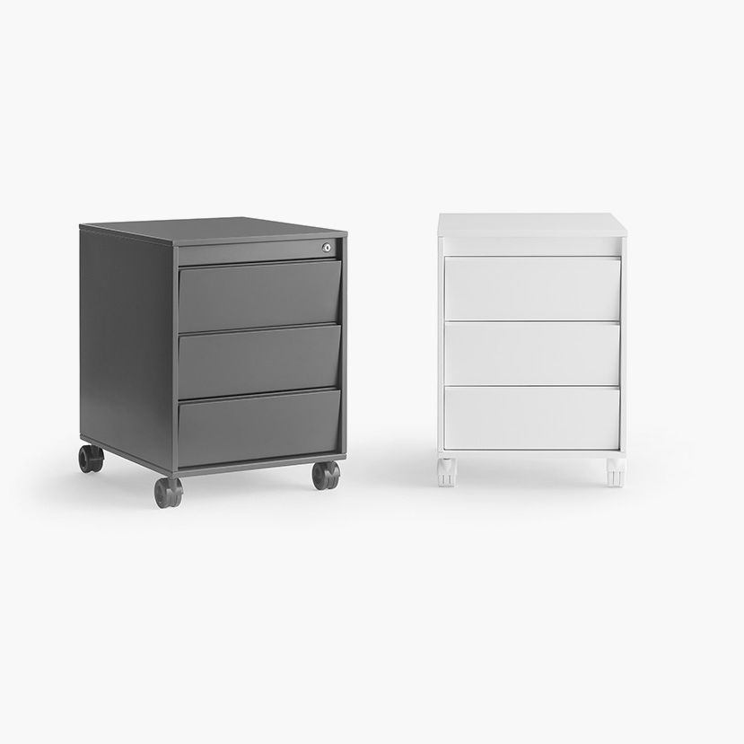 Cajonera de oficina de madera ALI FANTIN SRL con 3 cajones / con