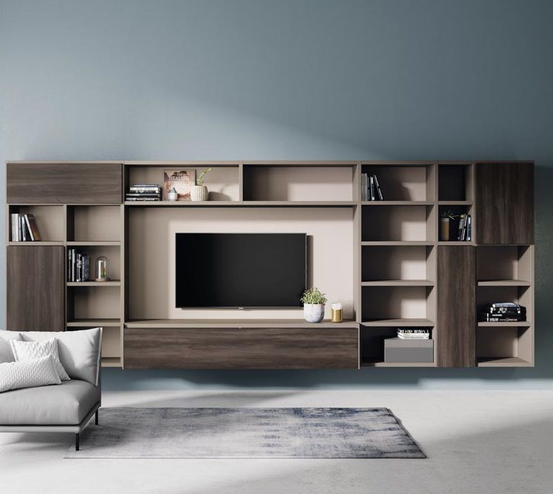 Mueble TV contemporáneo ADDBOX Lagrama de madera