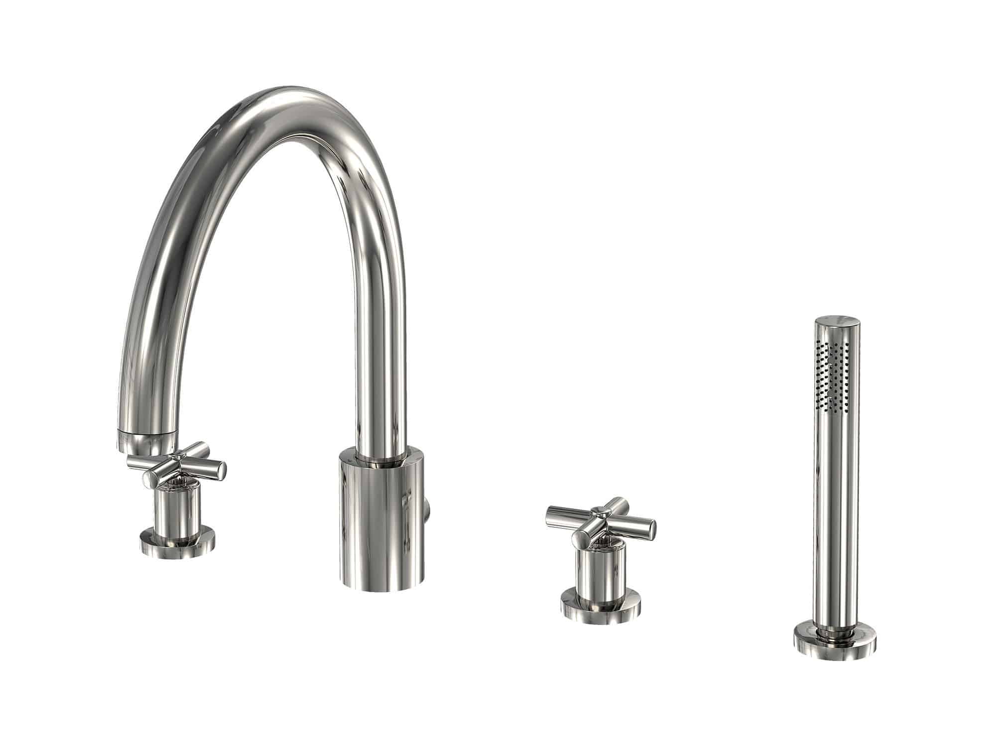 Grifo mezclador para bañera / empotrable / de níquel / de baño - BLING