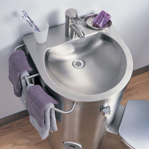 Lavabo de pie - NEO-COMBY : 8960 - Neo-Metro - de acero inoxidable