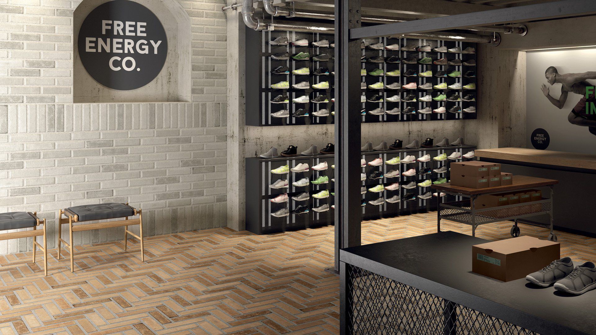 Baldosa de interior - BRICKLANE - MARCA CORONA - de pared / de suelo