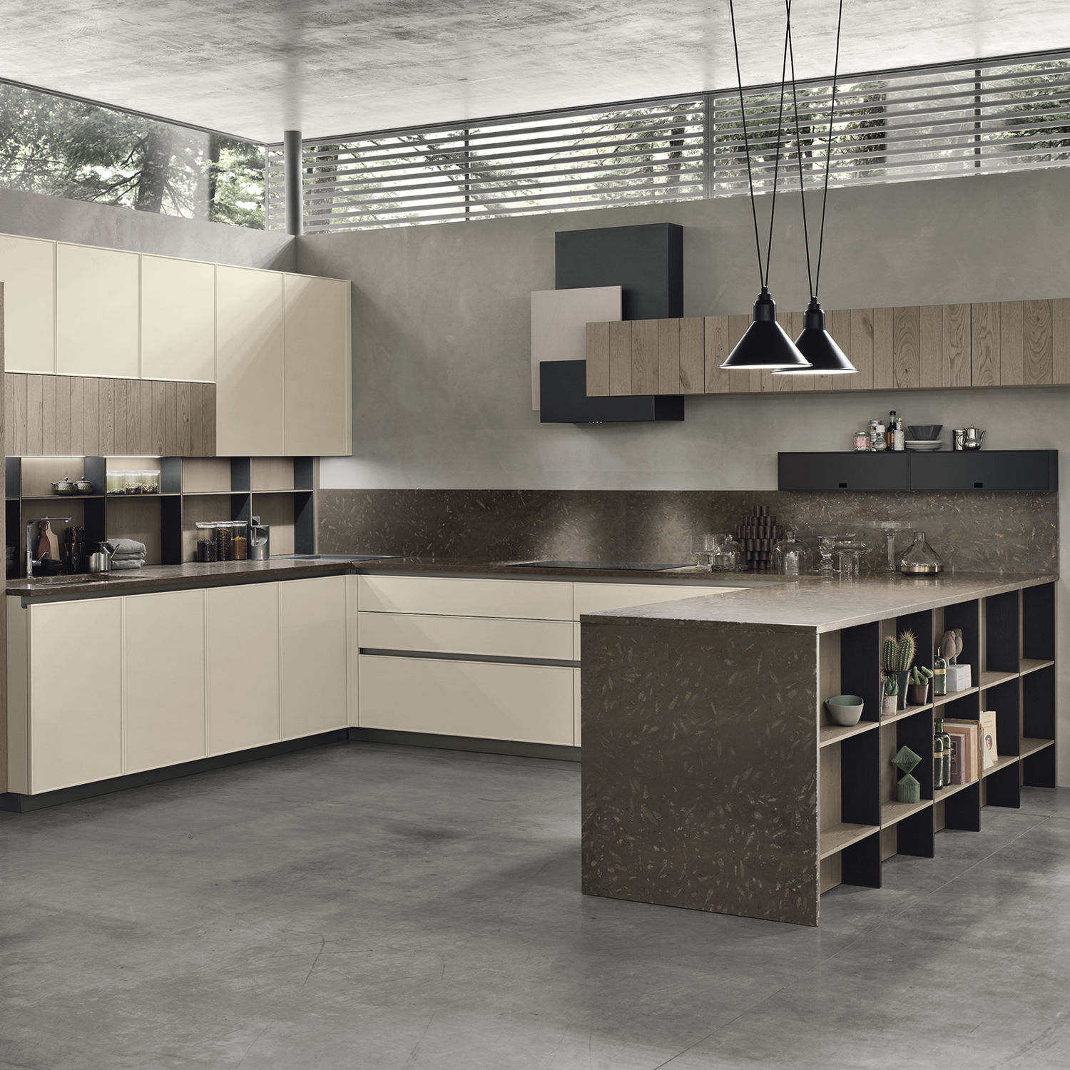 Cocina contemporánea - FRAME - STOSA CUCINE - de roble / de material