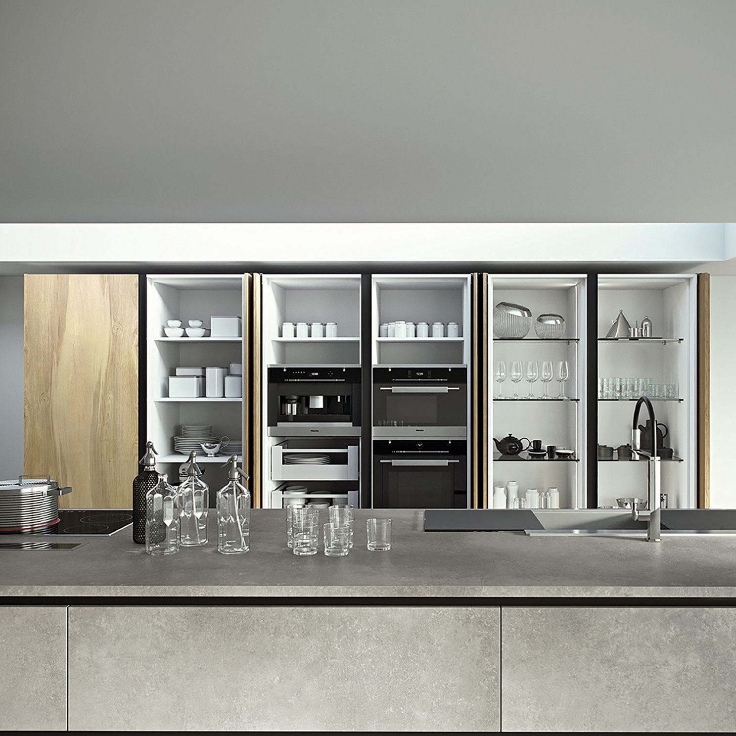 Armario de cocina contemporáneo - LAMINA 5.0 - Record Cucine - de madera