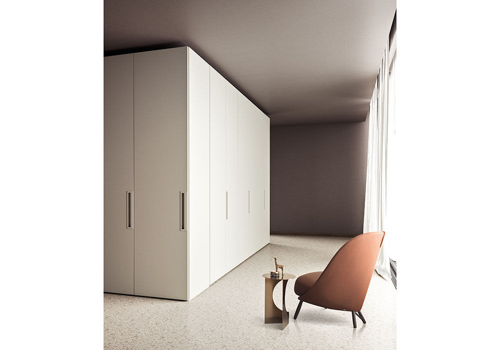 Armario de esquina / contemporáneo / de madera lacada brillante / con