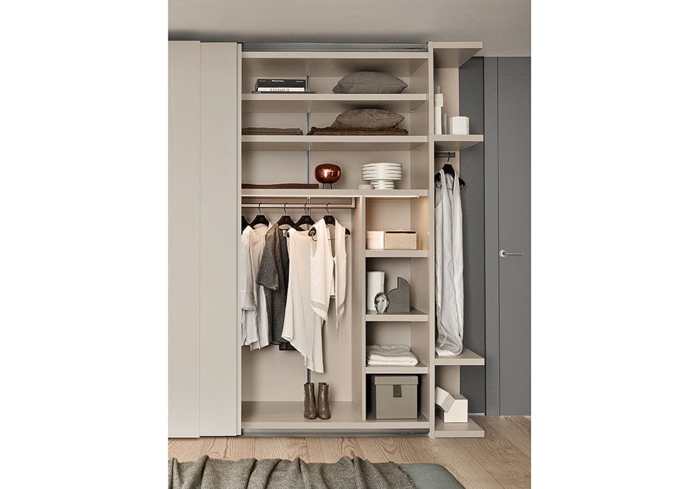 Armario modular / contemporáneo / de madera lacada brillante / de