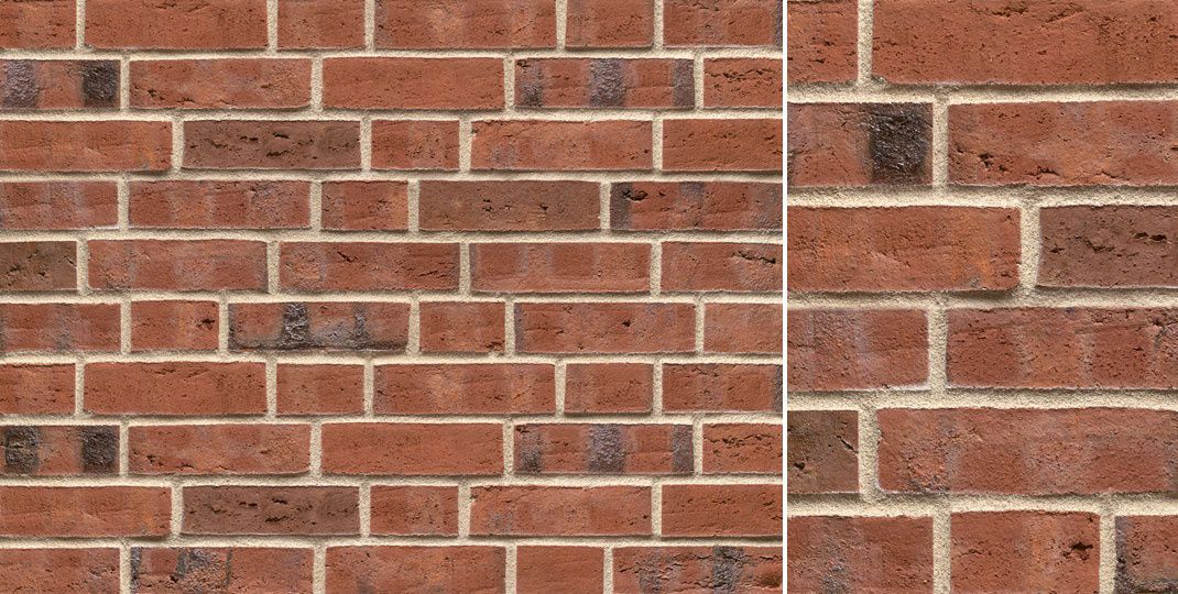 Ladrillo macizo - MANUFACTA - ABC Klinker gruppe - para fachada / rojo