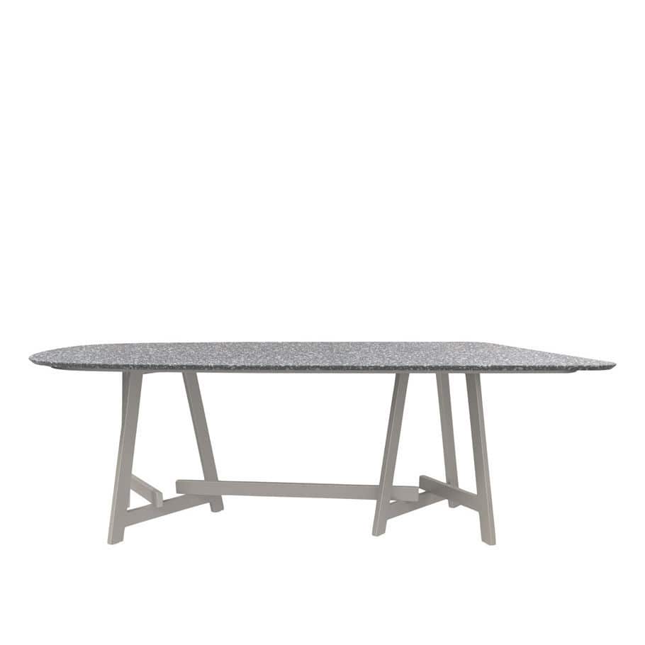 Mesa de comedor contemporánea CHOPSTIX 219 JANUS et Cie de piedra