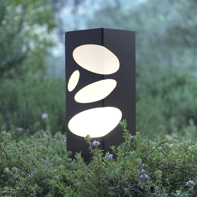 Bolardo de iluminación de jardín / para espacio público / contemporáneo