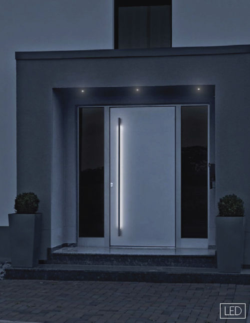 Puerta de entrada - BERTRAND - abatible / de madera / de aluminio