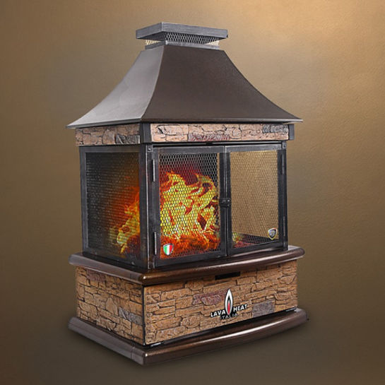 Chimenea de gas - LORENZO - Lava Heat Italia - contemporánea / hogar
