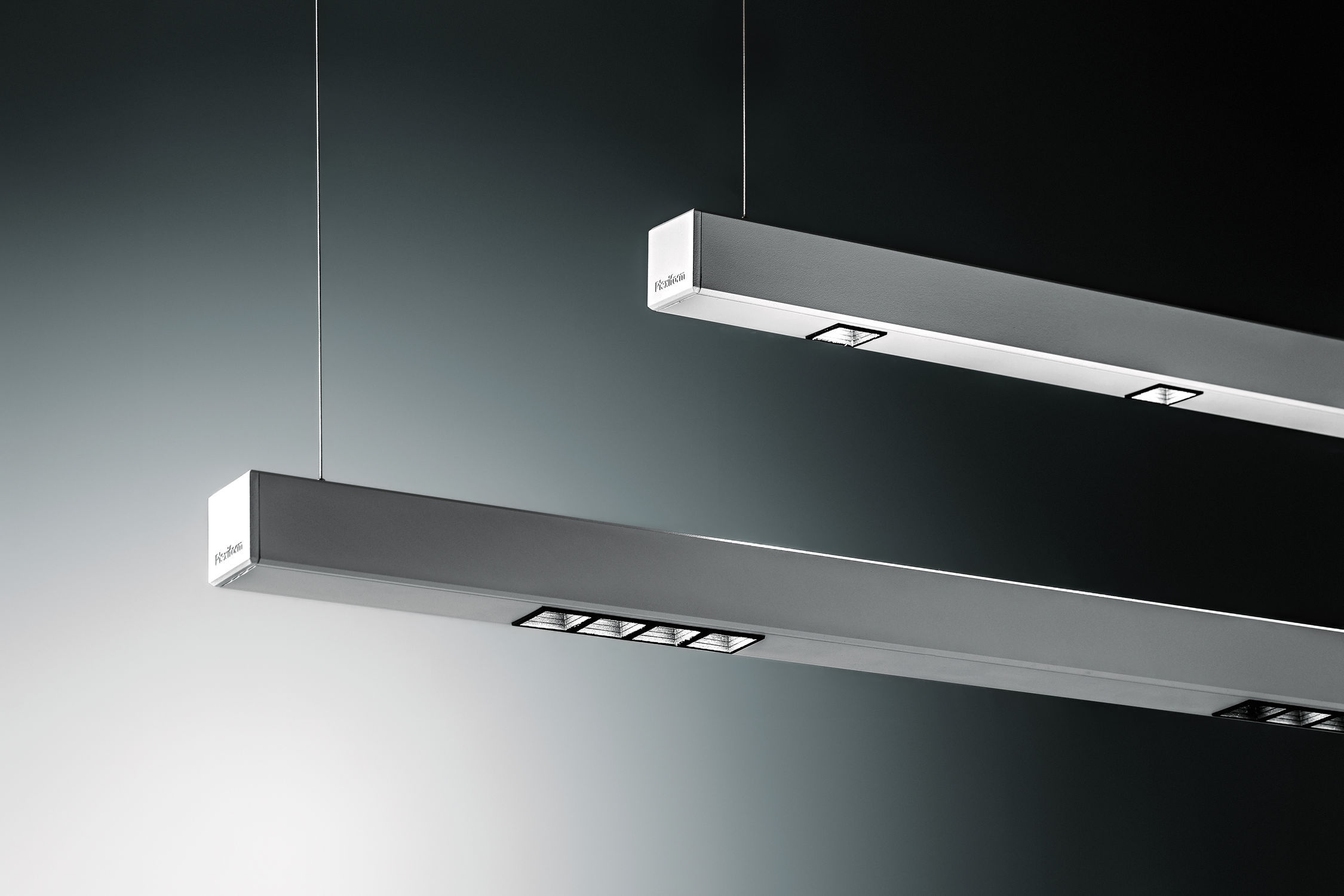 Luminaria suspendida DINAMICA S9 PLEXIFORM LED / lineal / de aluminio