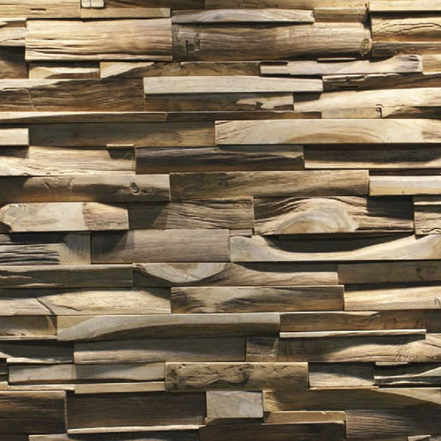 Revestimiento de pared de teca - SKIN L - Wall design Factory - de