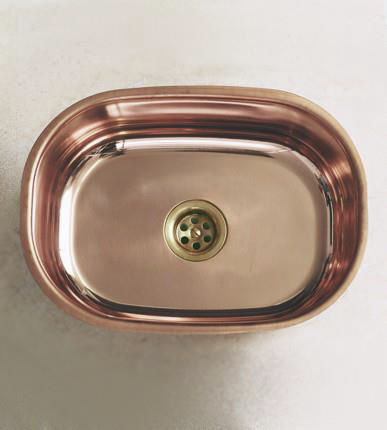 Fregadero de 1 cubeta - 4301 "SIENE" - Herbeau - de cobre / empotrable